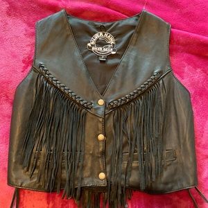 Silver Hawk Biker Gear Women’s leather vest.